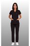 Women's V-Neck Bat Sleeve Terycotton Fuchsia, Burgundy, Bitter Green, Navy Blue, Black Nurse Scrubs Set