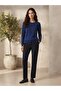 Women's Crew Neck High Quality Embroidered Steel Knit Sweater