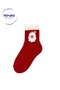 2-Pack Women's Winter New Year's Socks Santa Claus Patterned Fringed Red Socks Cotton Toe Seamless - 2
