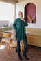 Emerald Green Cold Yarn Knit Tunic with Cufflinks - 3