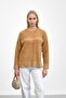 Biscuit Crew Neck Striped Angora Soft Knit Sweater - 2