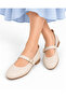 Knitted Patterned Straw-Look Buckle Strap Blunt Toe Mary Jane Ballerina Ballet Casual Comfortable Non-Slip Sole Shoes - 5