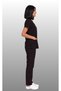 Women's V-Neck Bat Sleeve Terycotton Fuchsia, Burgundy, Bitter Green, Navy Blue, Black Nurse Scrubs Set - 3