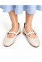 Knitted Patterned Straw-Look Buckle Strap Blunt Toe Mary Jane Ballerina Ballet Casual Comfortable Non-Slip Sole Shoes - 4