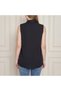 Women's Degaje Collar Sleeveless Blouse - Stylish Satin Top for Women to Wear under Jackets - 7