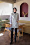 Ecru Zippered Angora Soft Knitwear Vest - 3