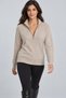 Women's Zippered Collar Sweater - 3