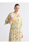 Nevavm Double-Breasted Collar Patterned Dress with a Difference