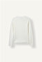 Corduroy Basic Ecru Women's Long Sleeve T-Shirt I5711Ax/Er105 - 2