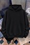 Malibu Turtle Unisex Back Printed Oversize Hooded Sweatshirt with Kangaroo Pocket Two-Strand Drawstring Hoodie - 2