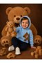 Baby 100% Cotton Teddy Bear Embroidered Hooded Sweatshirt and Jogger Pants 2-Piece Set - 2