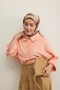 Twill Silk Scarf Retro Paisley Chocolate Brown - 2
