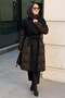 Wide Collar Tasseled Parachute Fabric Combination Coat - 2