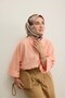 Twill Silk Scarf Retro Paisley Chocolate Brown - 3
