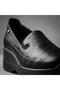 3495 Black Genuine Leather Shoes - 2