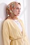 Soft Scarf Painterly Floral Dark Mustard - 2