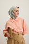 Twill Silk Scarf Retro Paisley Green - 2