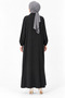 Stone Embellished Buttoned Long Tunic –Black 10797 - 2