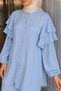 Ruffle Detailed Double Set Tsd260266 Blue - 4