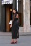 Black Lace Detailed Backless Dress - 5