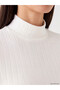 Two Mt Shop Quality Lcw Everyday White Camisole Plain Super Skinny & Extra Slim Long Sleeve Women's Bodysuit - 3