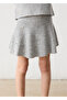 Girl's Knitted Skirt Gray 4907 - 2