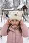 Fluffy, Figured Children's Beret for Girls Aged 4-8 - 2