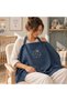 Breastfeeding Cover with Embroidery Detail, 100% Cotton, Double Layer Muslin, Multi-Purpose Stroller Cover, Breastfeeding Bib, Indigo - 2