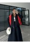 Black Parachute Fabric Zippered Jacket and Skirt Double Set - 7080 - 3