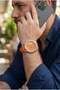 Orange Men's Wristwatch |   45mm Stainless Steel Case, Silicone Cord - 5