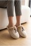 Women's Suede Moccasin House Slippers – Plush Detailed Furry Soft Sole - 3