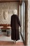 Women's Hijab Two-Piece Set Casual Long Sleeve Tunic Flared Skirt Set - 3