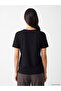 Two Mt Shop Quality Black Combed Cotton Plain Standard & Regular Short Sleeve Women's T-Shirt - 4