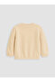 Gencc Quality Lcw Baby Beige Embroidered Baby Girl Thick Sweatshirt - 3