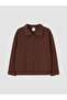 Brown Boy's Zippered Cardigan - 3
