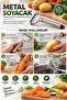 Metal Vegetable Fruit Peeler Ergonomic Stainless Steel Peeler with Double Sided Sharp Blade - 3