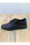 Summer Men's Sporty Shoes Genuine Inner and Outer Leather Lace-Up Black Color - 8