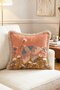Paloma Garden Mercan Floor Cushion Cover with Bird and Flower Pattern and Fringes - 2
