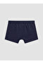 Navy Blue Cotton Flexible Men's Boxer Briefs 3-Pack - 6