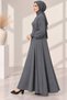 Women's Standing Collar Dress 2-Piece Knitwear Set - 3