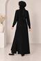 Women's turtleneck, side slit, and 2-piece pants knitwear set - 3