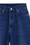 1054 Women's High Waist Straight Fit Straight Leg Jeans Blue - 3