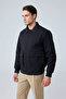 Men's Contrast Collar Waterproof Coat Jacket Black 4340Dngr - 7