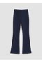 Lcw Kids Navy Blue Girls' Spanish Style Soft Touch Leggings with Elastic Waist - 2