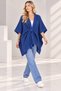 Women's Poncho Model Jacquard Cardigan