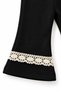 Baby Girl 2-Piece Set Red Ruffle Sleeve Bow Sweatshirt Lace Detailed Trousers - 4