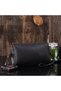 Genuine Leather Handbag Clutch Bag Portfolio Bag Organizer Black - 3