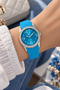 Women's Wristwatch with Silicone Strap and Zircon Stones, Casual and Stylish Combination, Gift Boxed - 2