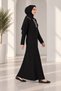 Women's polo collar knitted dress - 2