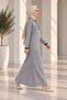 Women's polo collar knitted dress - 2